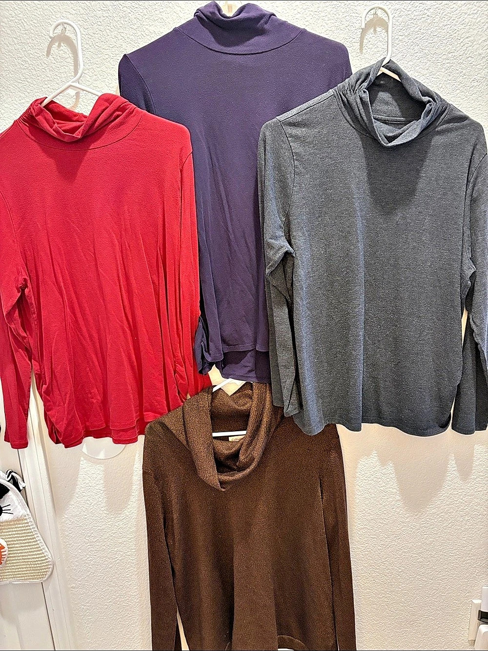 4 pack! Coldwater Creek Cowl Neck Tops Brown & Purple Size 1X